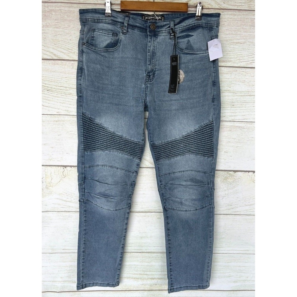 Modern Culture Jeans Mens Size 38X32 Glacier Skinny Stretch Jeans New Mis Tagged
